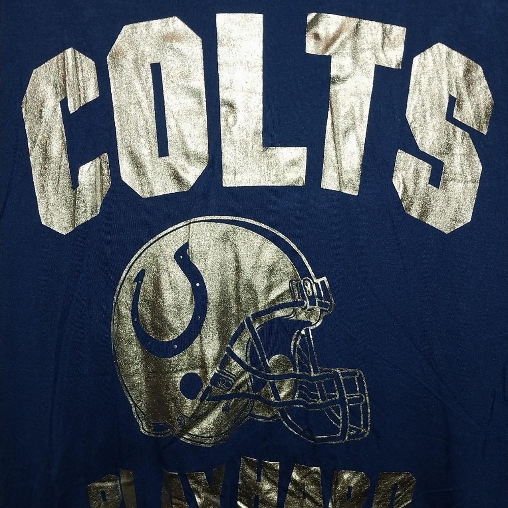 Victoria Secret Pink long sleeve blue and silver Indianapolis Colts Shirt NWOT - Picture 3 of 4